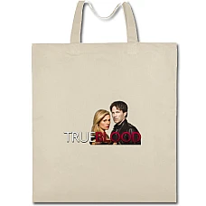 Eco bag with print True Blood Heroes Logo - beige