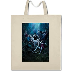 Eco bag with print True Blood Main Characters - beige