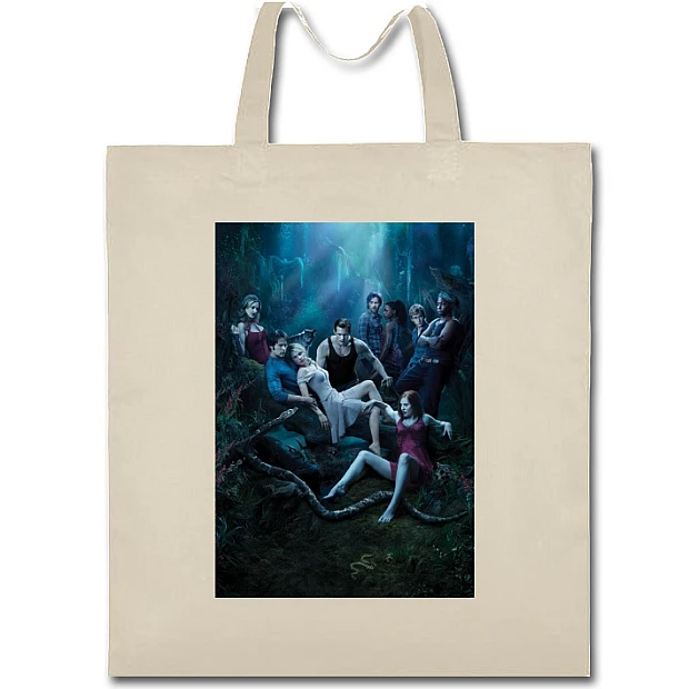 Eco bag with print True Blood Main Characters - beige