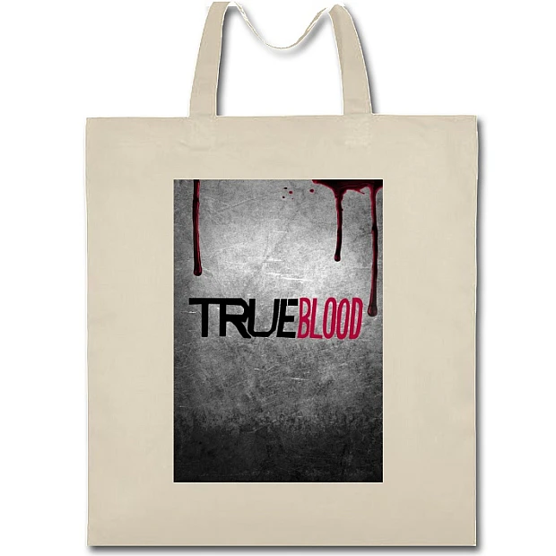 Eco bag with print True Blood Logo - beige