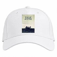 Baseball cap with Print True Detective Print - white