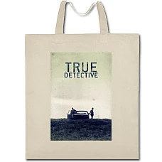 Eco bag with print True Detective Print - beige