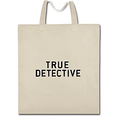 Eco bag with print True Detective Logo - beige
