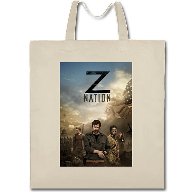 Eco bag with print Z Nation Theme Print - beige