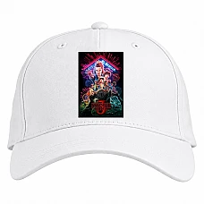 Baseball cap with Print Stranger Things Theme - white