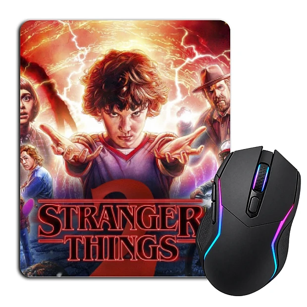 Mouse pad with print Stranger Things Heroes