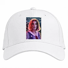 Baseball cap with Print Stranger Things Robin Buckley - white