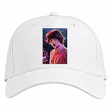 Baseball cap with Print Stranger Things Mike Wheeler - white