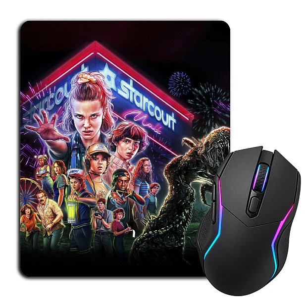 Mouse pad with print Stranger Things Heroes Print