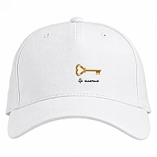 Baseball cap with Print Valentine's Day Key - white
