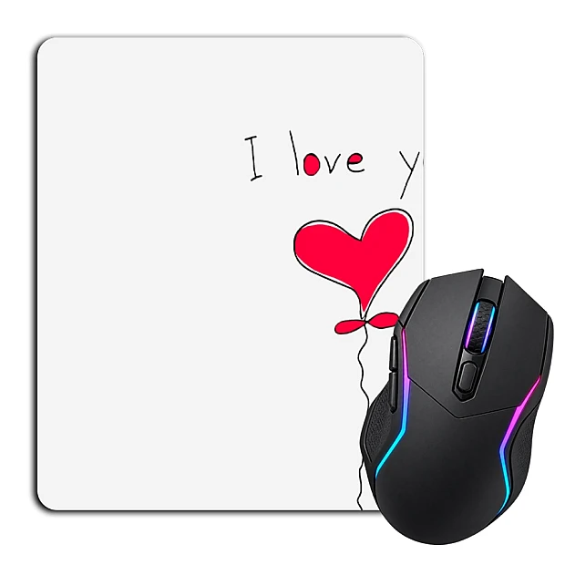 Mouse pad with print Valentine's Day I Love You Heart