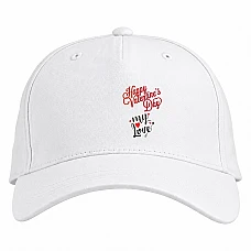 Baseball cap with Print Valentine's Day Happy Valentines Day My Love - white