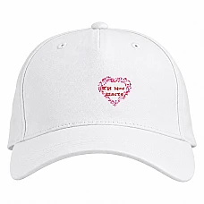 Baseball cap with Print Valentine's Day You Are My Happiness - white
