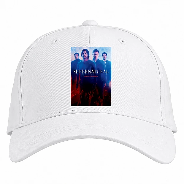 Baseball cap with Print Supernatural Main Theme - white