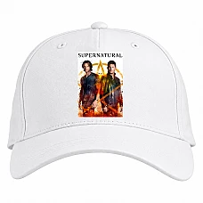 Baseball cap with Print Supernatural Winchester Brothers - white
