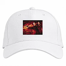 Baseball cap with Print Supernatural Main Heroes - white
