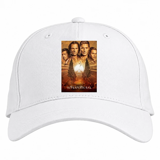 Baseball cap with Print Supernatural Print - white