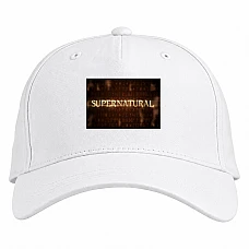 Baseball cap with Print Supernatural Logo - white