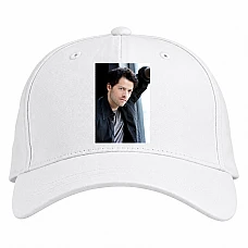 Baseball cap with Print Supernatural Castiel - white