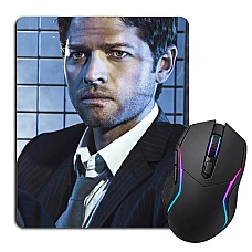 Mouse pad with print Supernatural Castiel Angel