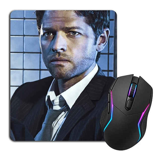 Mouse pad with print Supernatural Castiel Angel
