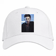Baseball cap with Print Supernatural Dean Wincester Hero Print - white