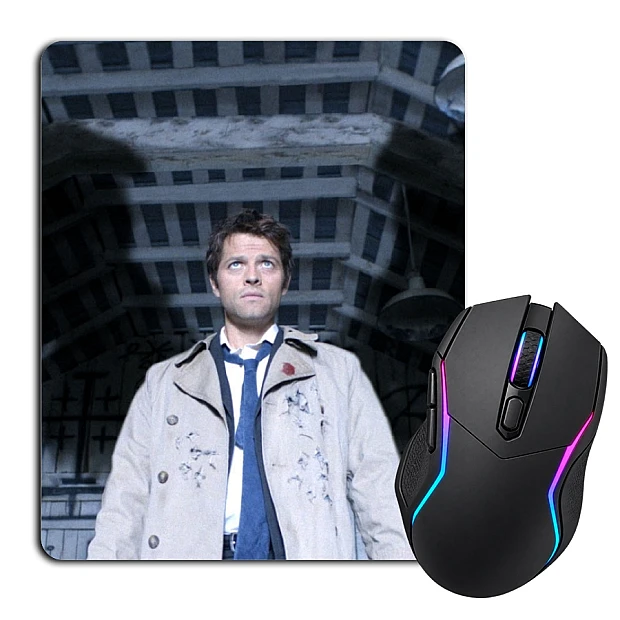 Mouse pad with print Supernatural Castiel Angel Hero