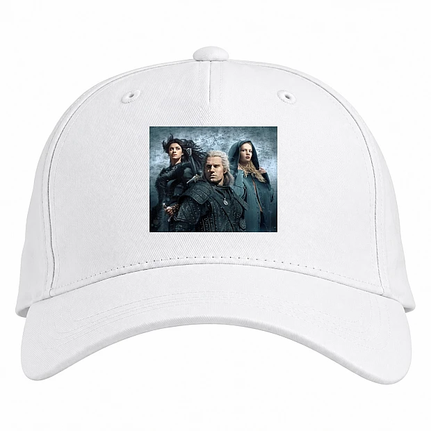 Baseball cap with Print The Witcher Heroes 2 - white