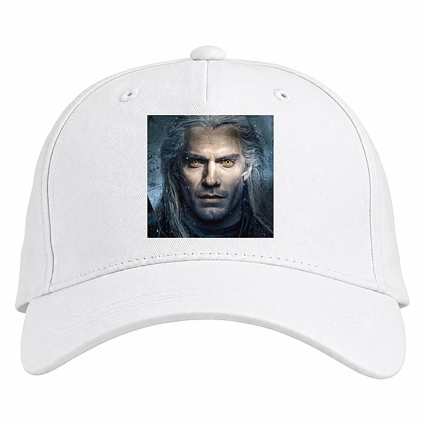 Baseball cap with Print The Witcher Geralt Of Rivia Hero Print 2 - white