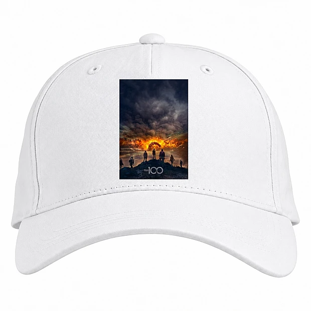 Baseball cap with Print The 100 Print - white