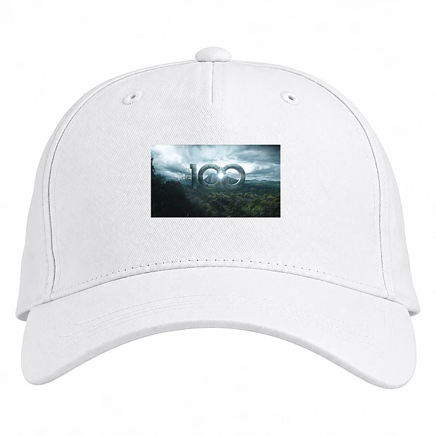 Baseball cap with Print The 100 Logo - white