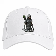 Baseball cap with Print Arrow Hero - white