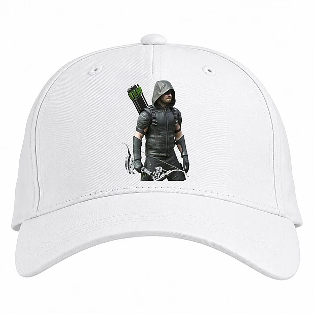 Baseball cap with Print Arrow Hero - white