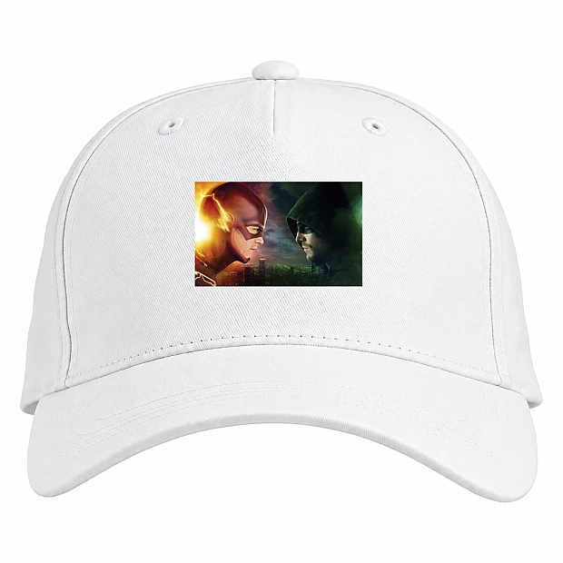 Baseball cap with Print Arrow Superheroes - white