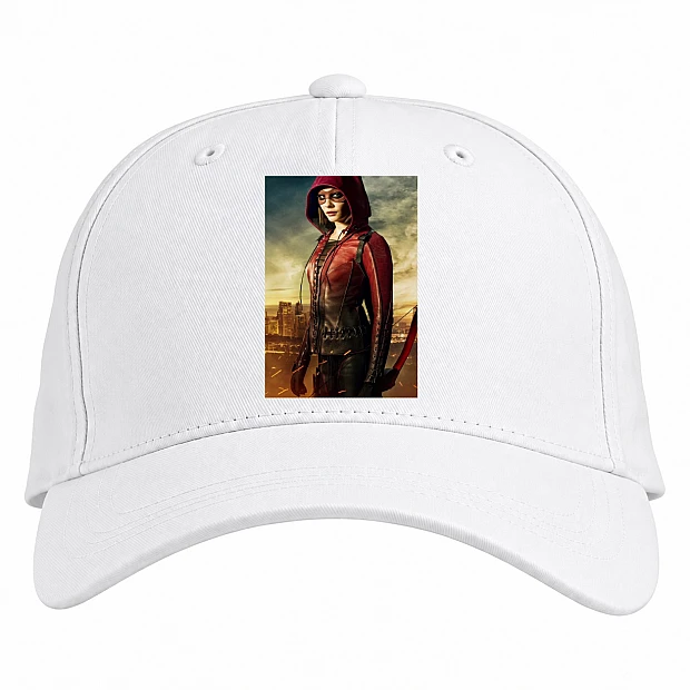 Baseball cap with Print Arrow Girl Hero Print - white