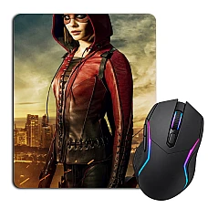 Mouse pad with print Arrow Girl Hero Print