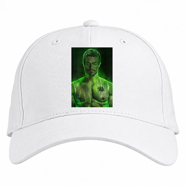Baseball cap with Print Arrow Green Print - white