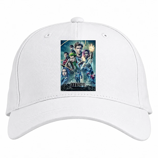 Baseball cap with Print Titans Theme - white