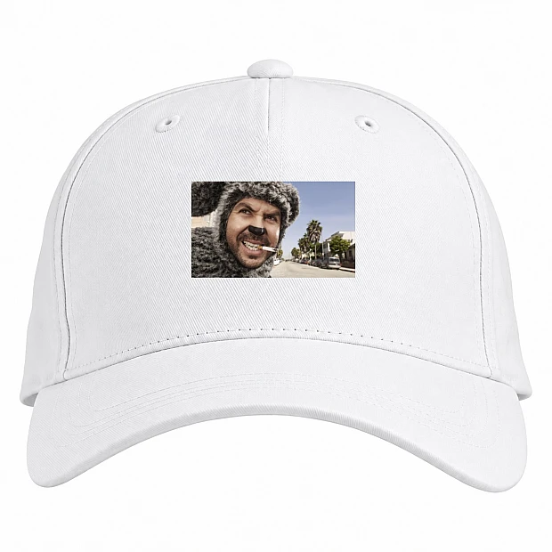 Baseball cap with Print Wilfred Hero Print - white