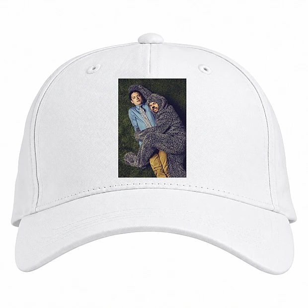 Baseball cap with Print Wilfred Heroes Print - white