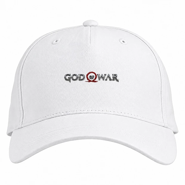 Baseball cap with Print God Of War Logo - white