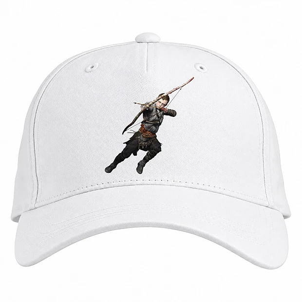 Baseball cap with Print God Of War Atreus - white