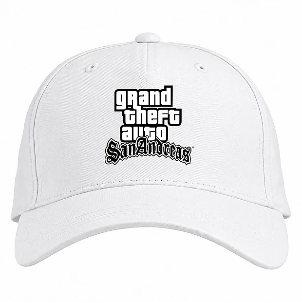 Baseball cap with Print GTA San Andreas Logo - white