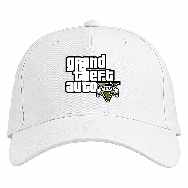 Baseball cap with Print GTA V Logo - white