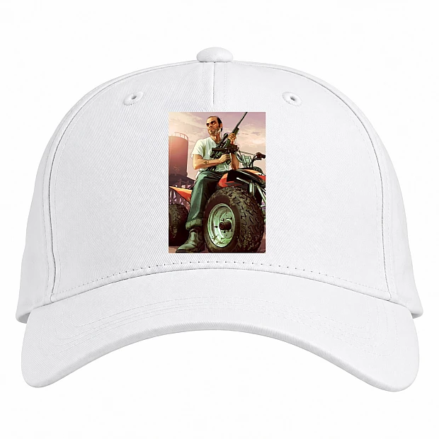 Baseball cap with Print GTA Trevor Print - white