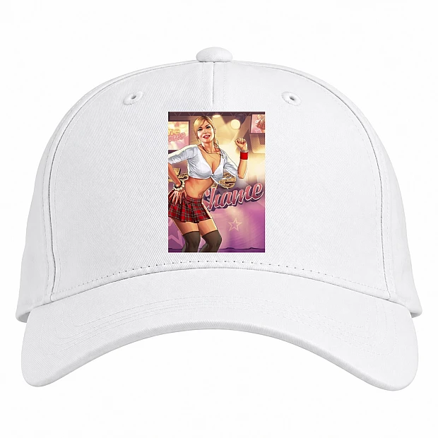 Baseball cap with Print GTA Shame Girl Print - white