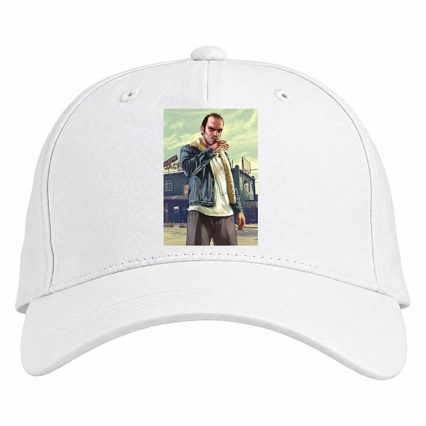 Baseball cap with Print GTA Hero Trevor Print - white