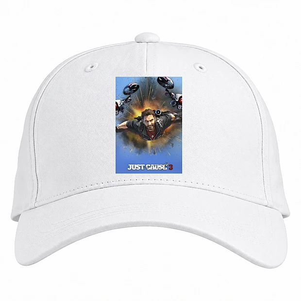 Baseball cap with Print Just Cause Hero Theme - white