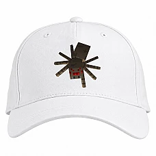 Baseball cap with Print Minecraft Spider - white