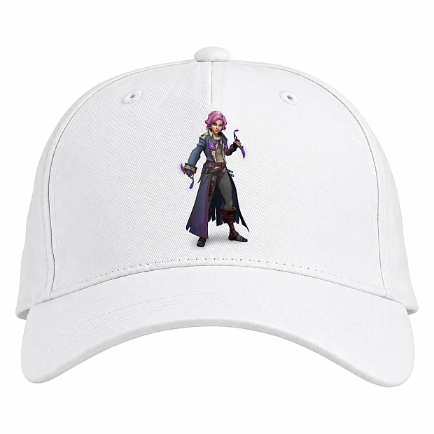 Кепка з принтом Паладин Мейв - біла